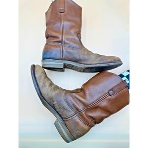 Vintage Red Wing 387 Pecos Western Work Boots Men's Size 13 AA Brown Leather USA